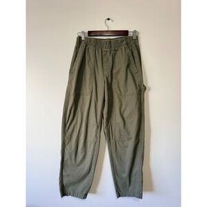 Old Navy Womens High Rise Pull On Carpenter Pants Olive Green Size S Utility